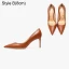 Schöne Braun Cocktail Pumps 2021 Leder 10 cm Stilettos Spitzschuh Hochhackige
