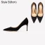 Modest / Simple Black Office OL Suede Pumps 2021 Leather 10 cm Stiletto Heels High Heels Pointed Toe Pumps