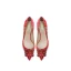Stijlvolle Rode Zijde Rhinestone Bruidsschoenen 2021 Leer 6 cm Naaldhakken / Stiletto Hoge Hakken Spitse Neus Huwelijk Pumps