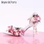 Chic / Beautiful White Outdoor / Garden Pearl Flower Womens Shoes 2021 Ankle Strap 9 cm Stiletto Heels Pointed Toe High Heels
