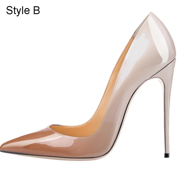 Charming Cocktail Party Red Gradient-Color Pumps 2021 10 cm Stiletto Heels High Heels Pointed Toe Pumps
