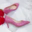 Charmant Pink Cocktail Strass Pumps 2021 7 cm Stilettos Spitzschuh Hochhackige