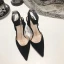 Chic / Belle Vert Foncé Vêtement de rue Daim Sandales Femme 2021 Bride Cheville 8 cm Talons Aiguilles À Bout Pointu Talons Hauts Sandales