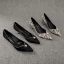 Schöne Schwarz Freizeit Leder Pumps 2021 6 cm Stilettos Spitzschuh Hochhackige Pumps