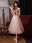Modest / Simple Dusky Pink Graduation Dresses 2021 A-Line / Princess Homecoming One-Shoulder Sleeveless Backless Floor-Length / Long Formal Dresses