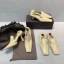 Vintage Schlicht Weiß Freizeit Pumps 2021 Leder 9 cm Stilettos Quadratische Zehe Pumps