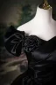 Vintage / Retro Black Prom Dresses 2025 Ball Gown Off-The-Shoulder Short Sleeve Backless Floor-Length / Long Prom Formal Dresses