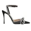 Sexy Charmant Rose Bonbon Rendez-vous Sandales Femme 2021 Bride Cheville Faux Diamant Noeud 9 cm Talons Aiguilles À Bout Pointu Sandales Talons Hauts