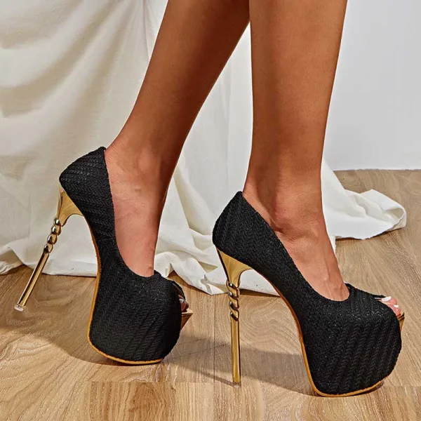 Sexy Rougissant Rose Cocktail Sandales Femme 2021 Imperméables 16 cm Super Talons Aiguilles Peep Toes / Bout Ouvert Sandales Talons Hauts