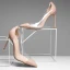 Sexy Transparent Weiß Abend Pumps 10 cm Stilettos 2021 Spitzschuh Pumps Hochhackige
