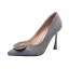 Mode Noire Soirée Faux Diamant Escarpins 2021 9 cm Talons Aiguilles À Bout Pointu Escarpins Talons Hauts