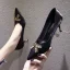 Charming Red Evening Party Suede Rhinestone Bow Pumps 2021 6 cm Stiletto Heels Pointed Toe Pumps High Heels