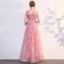Mode Rosa Selskabskjoler 2018 Prinsesse Stjerne Broderet Rhinestone Off-The-Shoulder Ærmeløs Halterneck Lange Kjoler
