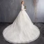 Elegant White Wedding Dresses 2018 A-Line / Princess Appliques Lace High Neck Backless Long Sleeve Chapel Train Wedding