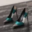 Fine Multi-Farger Glitter Konkurranse Pumps 2021 10 cm Stiletthæler Spisse Pumps Høyhælte