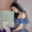 Chic / Beautiful Ocean Blue Prom Dresses 2021 A-Line / Princess Ruffle Off-The-Shoulder Beading Short Sleeve Backless Floor-Length / Long Prom Formal Dresses