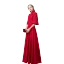 Chic / Beautiful Burgundy Evening Dresses  2019 A-Line / Princess High Neck Beading Lace Flower Appliques Bell sleeves Floor-Length / Long Formal Dresses