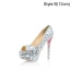 Scintillantes Argenté Faux Diamant Chaussure De Mariée 2021 14 cm Talons Aiguilles Peep Toes / Bout Ouvert Mariage Talons Hauts