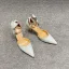Fashion White Cocktail Party Womens Sandals 2021 Bow Ankle Strap 6 cm Stiletto Heels Pointed Toe Sandals High Heels