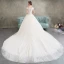 Elegant Champagne Wedding Dresses 2018 Ball Gown Appliques Lace Off-The-Shoulder Backless Sleeveless Cathedral Train Wedding