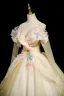 Elegant Yellow Appliques Prom Dresses 2025 Ball Gown Off-The-Shoulder Long Sleeve Backless Floor-Length / Long Formal Dresses