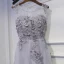 Modest / Simple Wedding Party Dresses 2017 Lace Flower Sequins Scoop Neck Ankle Length Sleeveless A-Line / Princess Bridesmaid Dresses