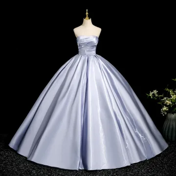 Fine Lavendel Ballkjoler 2025 Ballkjole Strapless Uten Ermer Ryggløse Lange Formelle Kjoler