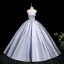 Chic / Beautiful Lavender Prom Dresses 2025 Ball Gown Strapless Sleeveless Backless Floor-Length / Long Formal Dresses