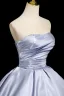 Chic / Beautiful Lavender Prom Dresses 2025 Ball Gown Strapless Sleeveless Backless Floor-Length / Long Formal Dresses