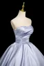 Chic / Beautiful Lavender Prom Dresses 2025 Ball Gown Strapless Sleeveless Backless Floor-Length / Long Formal Dresses