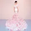 Elegante Ivory / Creme Brautkleider 2018 Mermaid Blumen Schleife Eckiger Ausschnitt Rückenfreies Kurze Ärmel Kapelle-Schleppe Hochzeit