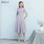 Simple Gris Robe Demoiselle D'honneur 2018 Princesse Sans Manches Dos Nu Thé Longueur Robe Pour Mariage