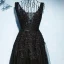 Chic / Beautiful Formal Dresses 2017 Lace Flower Sequins Strappy V-Neck Sleeveless Floor-Length / Long Empire Evening Dresses
