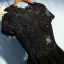 Elegant Black Formal Dresses 2017 Lace Flower Sequins Backless Ankle Length Short Sleeve A-Line / Princess Evening Dresses