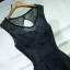 Black Elegant Formal Dresses Lace Flower Strappy Sequins Ankle Length V-Neck Sleeveless Ball Gown A-Line / Princess 2017 Evening Dresses