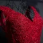 Chic / Beautiful Red Formal Dresses 2017 Lace Flower Sequins Pearl V-Neck Sleeveless Floor-Length / Long Empire Evening Dresses