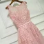 Chic / Beautiful Bridesmaid Dresses 2017 A-Line / Princess Lace Flower Pearl Strappy Sleeveless Ankle Length Wedding Party Dresses