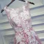 Lovely Candy Pink Graduation Dresses 2017 Lace Flower Backless Scoop Neck Sleeveless Short A-Line / Princess Formal Dresses