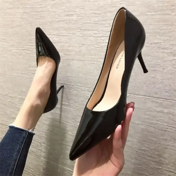 Fashion White Office OL Pumps 2021 7 cm Stiletto Heels Pointed Toe Pumps High Heels
