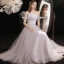 Élégant Violet Gris Robe De Bal 2021 Princesse De l'épaule Manches Courtes Dos Nu Longue Promo Robe De Ceremonie