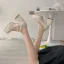 Vintage / Retro Black Street Wear Pumps 2021 10 cm Thick Heels Round Toe Pumps High Heels