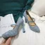 Fashion Sky Blue Prom Pumps 2021 Leather 10 cm Stiletto Heels Pointed Toe Pumps High Heels