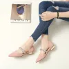 Chic / Beautiful Outdoor / Garden Womens Shoes 2017 Leather Rhinestone Sandals Pointed Toe