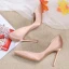 Eenvoudige Nude Satijn Gala Damesschoenen 2020 10 cm Naaldhakken / Stiletto Spitse Neus Hoge Hakken