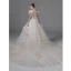 Moderne / Mode Ivoire Perle Robe De Mariée 2021 Robe Boule Encolure Carrée Gonflée Manches Courtes Dos Nu Noeud Royal Train Mariage