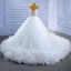 Luxe Blanche Robe De Mariée 2021 Robe Boule Bretelles Spaghetti Perlage Perle Paillettes Sans Manches Dos Nu Royal Train Mariage
