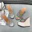 Fashion Multi-Colors Street Wear Braid Womens Sandals 2021 16 cm Platform Wedges Open / Peep Toe Sandals