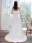 Simple Ivoire Fendue devant Satin Robe De Mariée 2021 Princesse Bustier Sans Manches Dos Nu Train De Balayage Mariage