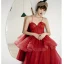 Chic / Beautiful Cascading Ruffles Sage Green Prom Dresses 2021 A-Line / Princess Spaghetti Straps Sleeveless Backless Court Train Prom Formal Dresses