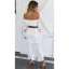 Böhmen Weiß Sommer Maxikleider A Linie 2018 Spitze Off Shoulder Lange Ärmel Wadenlang Damenbekleidung